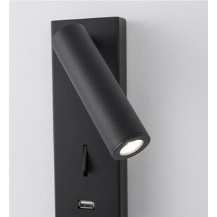 Kinkiet LED Space czarny z USB | Decolab24