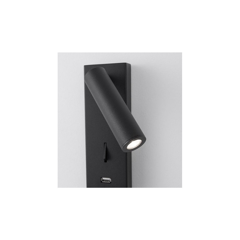 Kinkiet LED Space czarny z USB | Decolab24