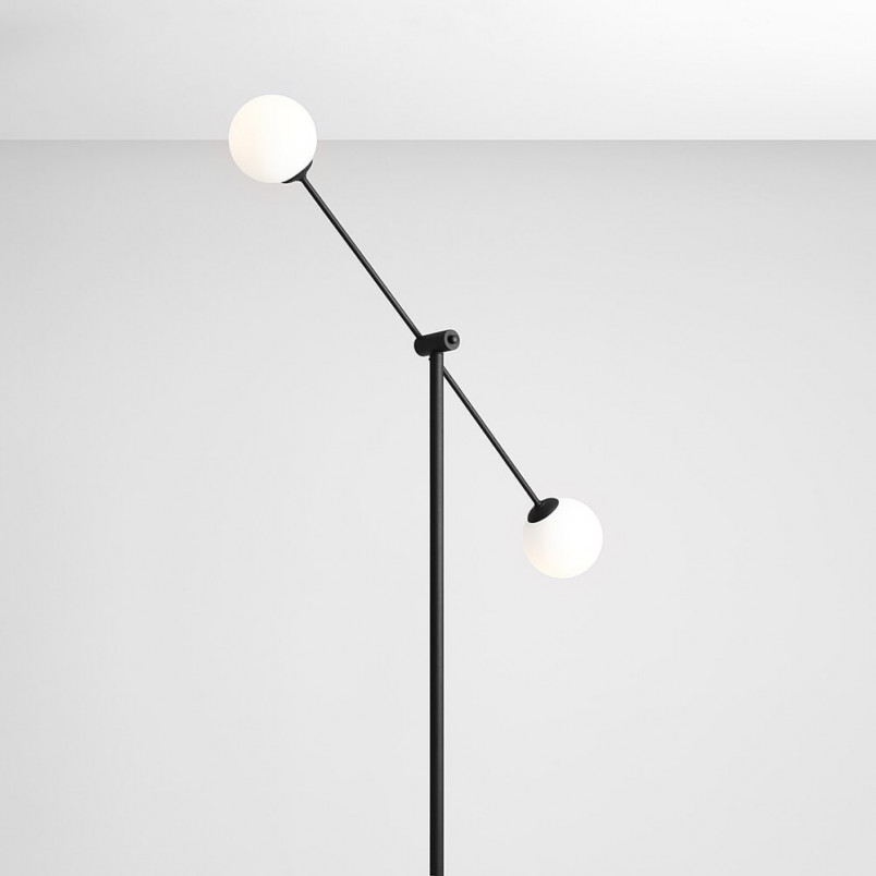 Lampa podłogowa Ohio Black - Aldex | Szklane kule, design