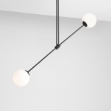 Lampa sufitowa Ohio Black II - Aldex | Szkło, Czarno-Biała