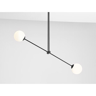 Lampa sufitowa Ohio Black II - Aldex | Szkło, Czarno-Biała