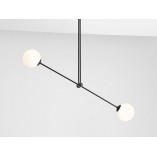 Lampa sufitowa Ohio Black II - Aldex | Szkło, Czarno-Biała