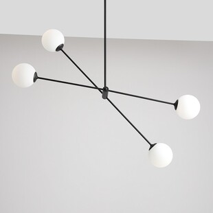 Lampa sufitowa szklane kule Ohio IV biało-czarna marki Aldex