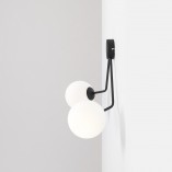 Kinkiet podwójny szklany Holm biało-czarny Aldex | Sklep Lamp