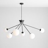 Lampa wisząca Holm VI | Szkło biało-czarne | Aldex
