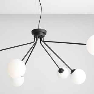 Lampa wisząca Holm VI | Szkło biało-czarne | Aldex