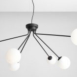 Lampa wisząca Holm VI | Szkło biało-czarne | Aldex