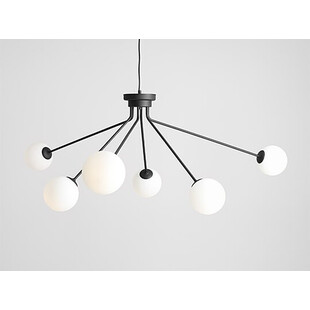 Lampa wisząca Holm VI | Szkło biało-czarne | Aldex