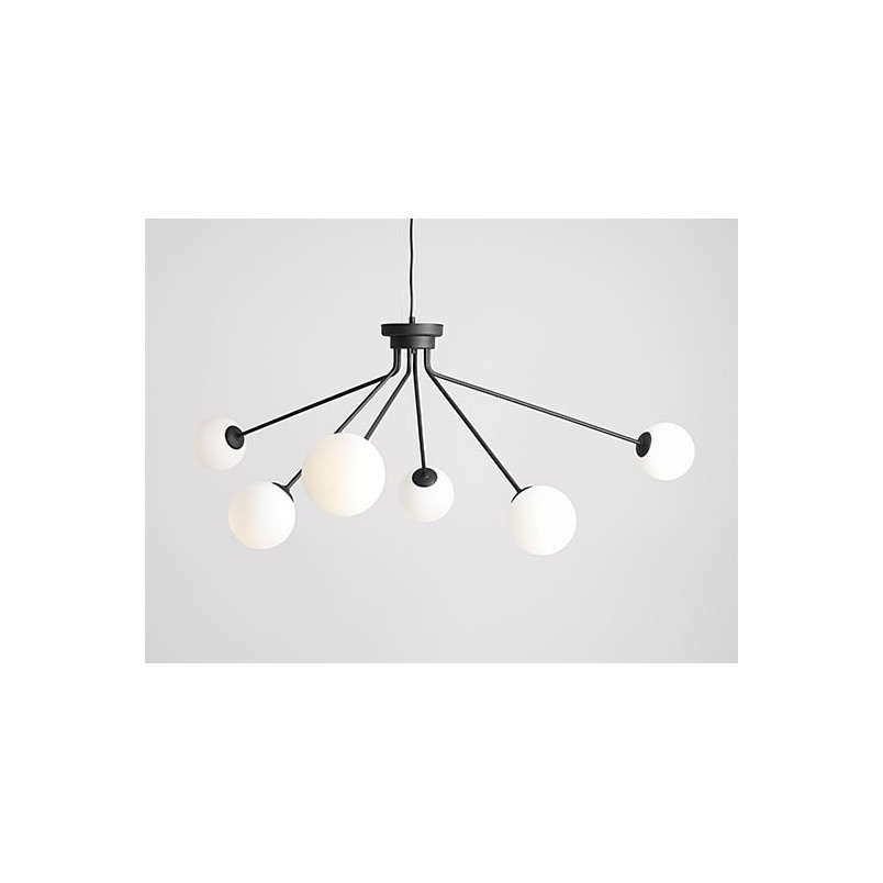 Lampa wisząca Holm VI | Szkło biało-czarne | Aldex
