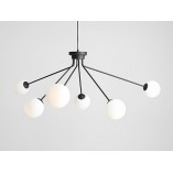 Lampa wisząca Holm VI | Szkło biało-czarne | Aldex