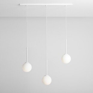 Lampa Wisząca Bosso White III - 3 szkła, 80cm | Aldex