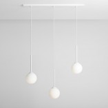 Lampa Wisząca Bosso White III - 3 szkła, 80cm | Aldex