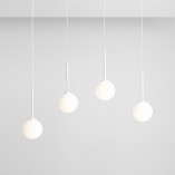 Lampa wisząca Bosso White IV - Aldex | Białe kule szklane