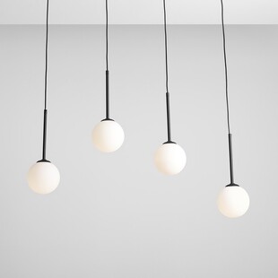 Lampa wisząca Bosso Black IV - Aldex | Szklane kule, czarno-biała