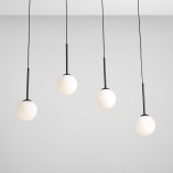 Lampa wisząca Bosso Black IV - Aldex | Szklane kule, czarno-biała