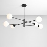 Lampa Sufitowa Szklane Kule Homme Black VI - Aldex