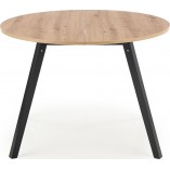 Stół rozkładany okrągły Ruben Halmar | Dąb Aristan / Czarny