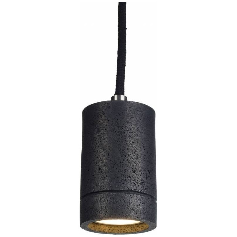 Lampa betonowa wisząca Kalla LoftLight | Czarna tuba GU10