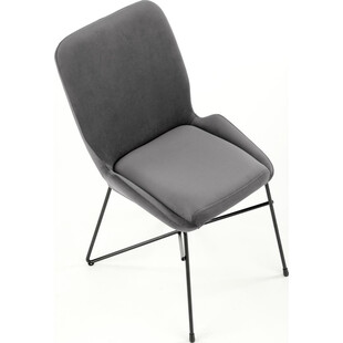 Krzesło welurowe szare Halmar K454 - Nowoczesny design