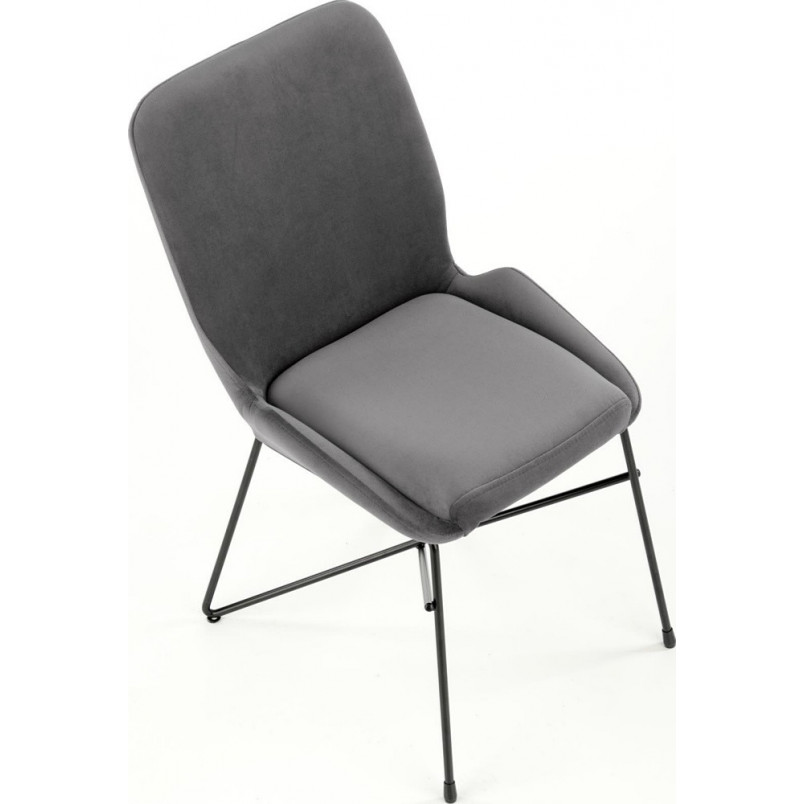 Krzesło welurowe szare Halmar K454 - Nowoczesny design