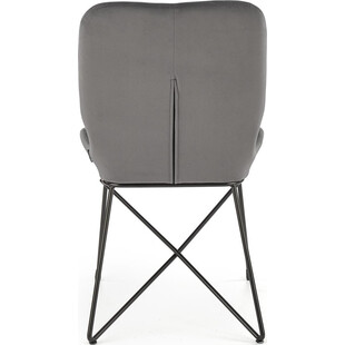 Krzesło welurowe szare Halmar K454 - Nowoczesny design