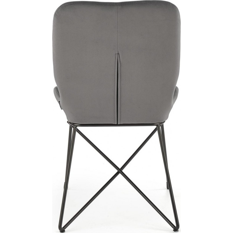 Krzesło welurowe szare Halmar K454 - Nowoczesny design