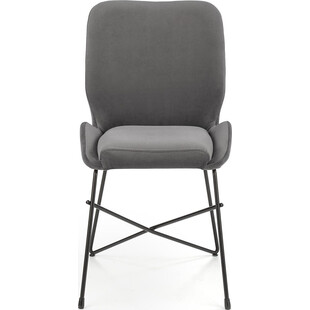 Krzesło welurowe szare Halmar K454 - Nowoczesny design