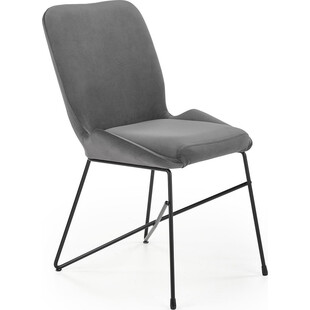 Krzesło welurowe szare Halmar K454 - Nowoczesny design