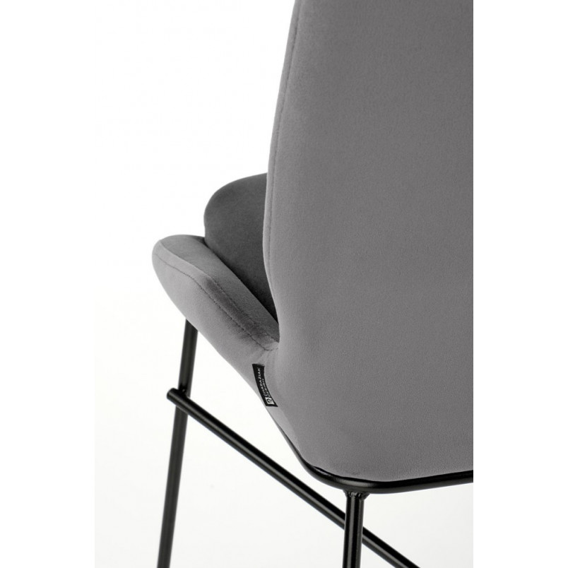 Krzesło welurowe szare Halmar K454 - Nowoczesny design