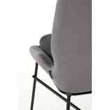Krzesło welurowe szare Halmar K454 - Nowoczesny design