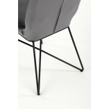 Krzesło welurowe szare Halmar K454 - Nowoczesny design