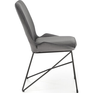 Krzesło welurowe szare Halmar K454 - Nowoczesny design