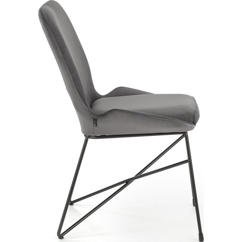 Krzesło welurowe szare Halmar K454 - Nowoczesny design
