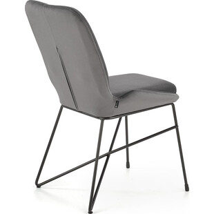 Krzesło welurowe szare Halmar K454 - Nowoczesny design
