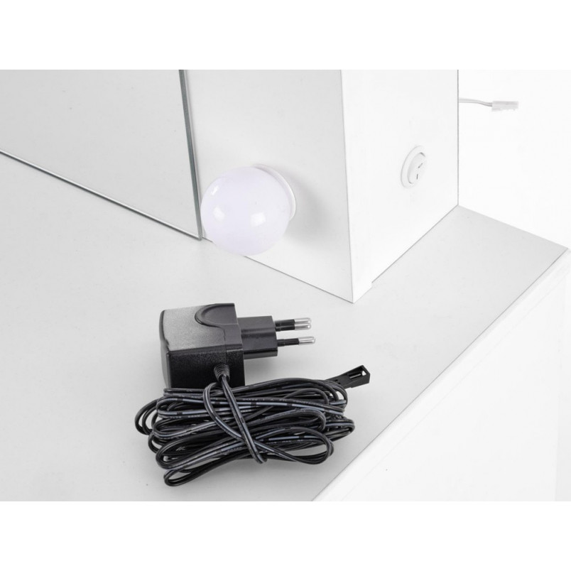 Toaletka Halmar z szufladami i lustrem Hollywood - Biała
