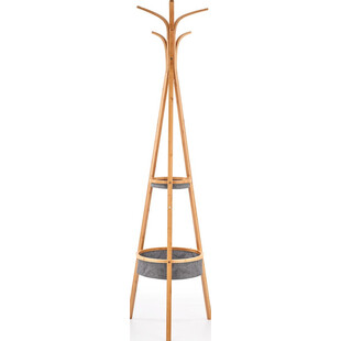 Wieszak stojący bambusowy Halmar W63 - Naturalny design