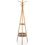 Wieszak stojący bambusowy Halmar W63 - Naturalny design