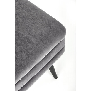 Ławka welwetowa Velva Halmar | Schowek, 37cm, Popielaty