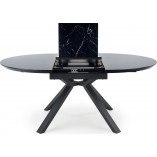 Stół rozkładany okrągły Vertigo 130cm - Halmar | Czarny marmur