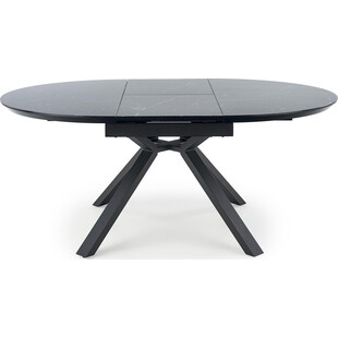 Stół rozkładany okrągły Vertigo 130cm - Halmar | Czarny marmur