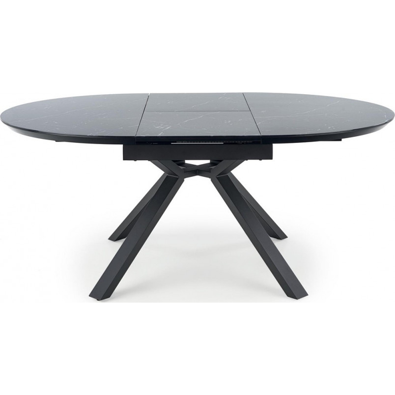 Stół rozkładany okrągły Vertigo 130cm - Halmar | Czarny marmur