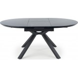 Stół rozkładany okrągły Vertigo 130cm - Halmar | Czarny marmur