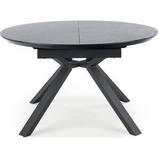 Stół rozkładany okrągły Vertigo 130cm - Halmar | Czarny marmur