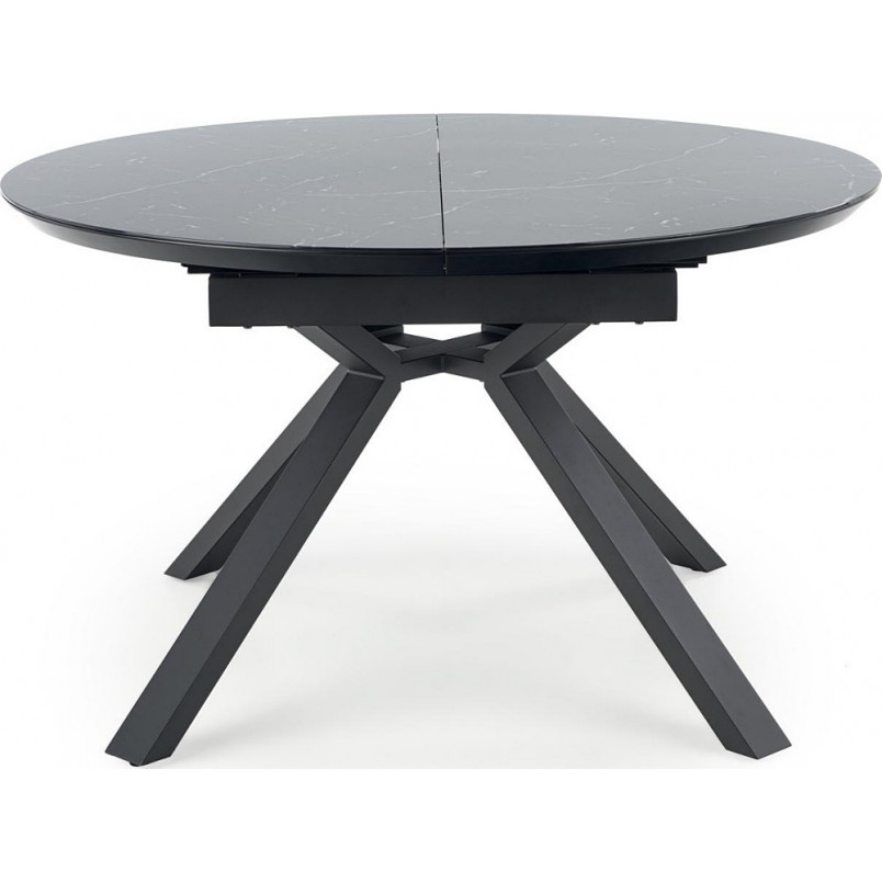 Stół rozkładany okrągły Vertigo 130cm - Halmar | Czarny marmur