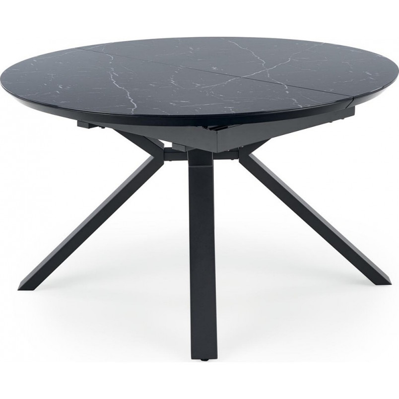 Stół rozkładany okrągły Vertigo 130cm - Halmar | Czarny marmur