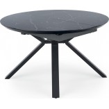 Stół rozkładany okrągły Vertigo 130cm - Halmar | Czarny marmur