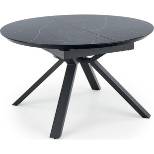 Stół rozkładany okrągły Vertigo 130cm - Halmar | Czarny marmur
