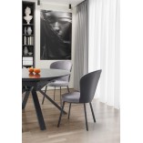 Stół rozkładany okrągły Vertigo 130cm - Halmar | Czarny marmur