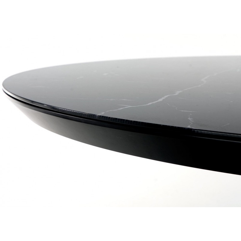 Stół rozkładany okrągły Vertigo 130cm - Halmar | Czarny marmur