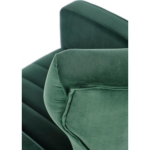 Fotel welurowy glamour ze złotymi nogami Vario ciemny zielony marki Halmar